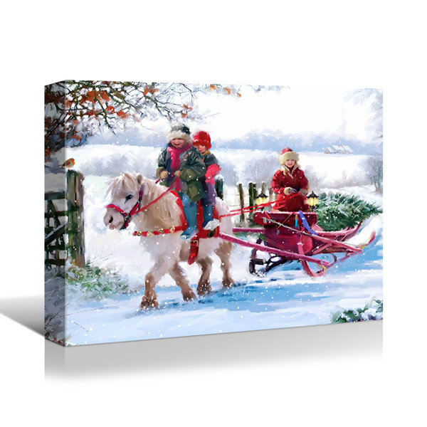 The Holiday Aisle® Framed Canvas Wall Art Decor Painting For Christmas